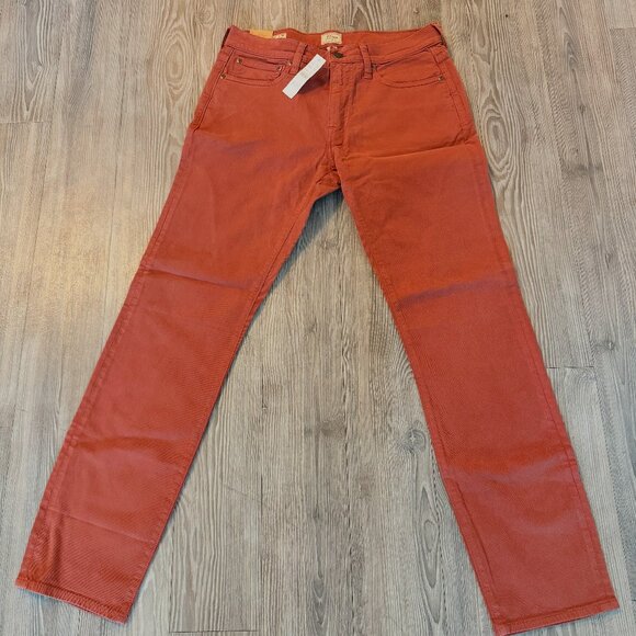 Vintage Red J. Crew 484 Slim-fit garment-dyed five-pocket pant - 31x32 - NEW - Picture 1 of 4